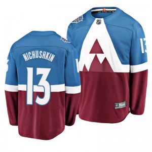 Valeri Nichushkin #13 2020 Stadium Series Colorado Avalanche Breakaway Player Jersey - Blue Burgundy - Sale