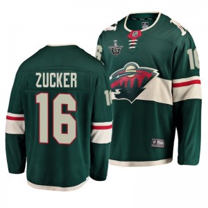 Wild Jason Zucker 2020 Stanley Cup Playoffs Home Green Jersey - Sale