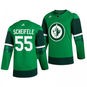 Jets Mark Scheifele 2020 St. Patrick's Day Authentic Player Green Jersey - Sale