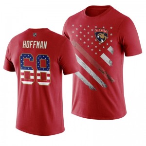 Mike Hoffman Panthers Red Independence Day T-Shirt - Sale