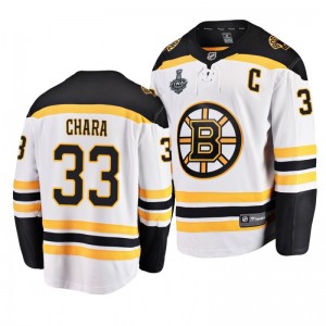 Bruins 2019 Stanley Cup Final Zdeno Chara Away Breakaway White Youth Jersey - Sale