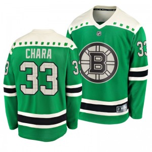 Bruins Zdeno Chara 2020 St. Patrick's Day Replica Player Green Jersey - Sale