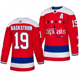 Nicklas Backstrom Capitals Third Adidas Authentic Alternate Red Jersey - Sale