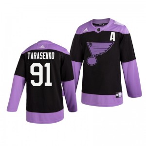 Vladimir Tarasenko Blues Black Hockey Fights Cancer Practice Jersey - Sale