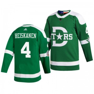 2020 Winter Classic Dallas Stars Miro Heiskanen Green Retro Adidas Authentic Jersey - Sale