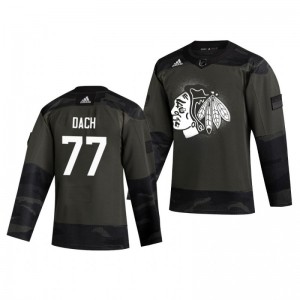 Kirby Dach 2019 Veterans Day Blackhawks Practice Authentic Jersey - Sale