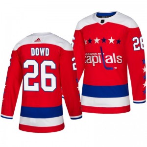 Nic Dowd Capitals Red Authentic Third Alternate Jersey - Sale