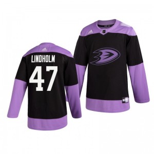 Hampus Lindholm Ducks Black Hockey Fights Cancer Practice Jersey - Sale