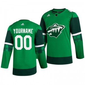 Wild Custom 2020 St. Patrick's Day Authentic Player Green Jersey - Sale