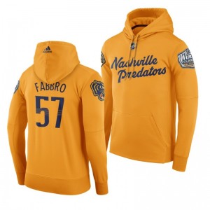 Nashville Predators Dante Fabbro 2020 Winter Classic Yellow Team Logo Hoodie - Sale