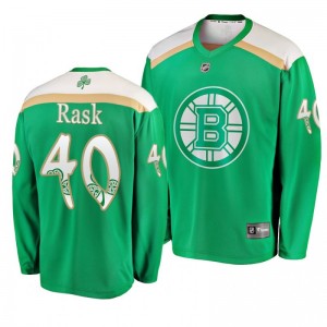 Boston Bruins Tuukka Rask 2019 St. Patrick's Day Green Replica Fanatics Branded Jersey - Sale