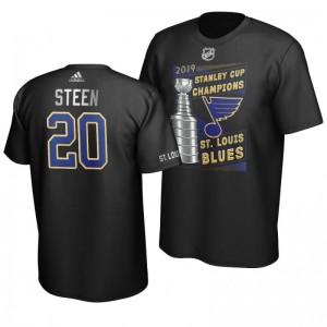 Alexander Steen 2019 Stanley Cup Champions Blues Replica Trophy T-Shirt - Black - Sale