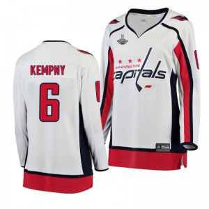 Michal Kempny Capitals Women's 2018 Stanley Cup Champions Away Jersey White - Sale