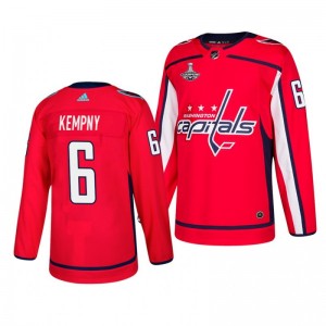 Michal Kempny Capitals 2018 Stanley Cup Champions Authentic Player Home Red Jersey - Sale