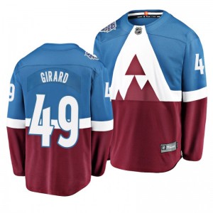 Samuel Girard #49 2020 Stadium Series Colorado Avalanche Breakaway Player Jersey - Blue Burgundy - Sale