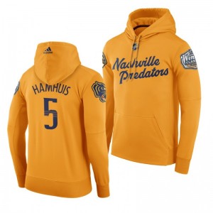 Nashville Predators Dan Hamhuis 2020 Winter Classic Yellow Team Logo Hoodie - Sale
