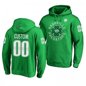Custom Nashville Predators St. Patrick's Day Green Pullover Hoodie - Sale