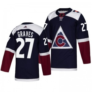 Ryan Graves Avalanche Navy Authentic Third Alternate Jersey - Sale