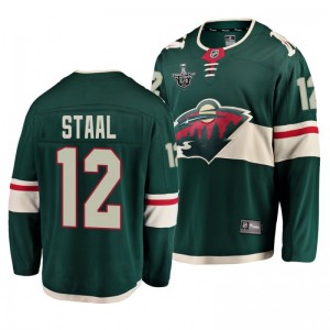 Wild Eric Staal 2020 Stanley Cup Playoffs Home Green Jersey - Sale