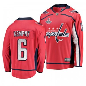 Capitals Michal Kempny Red-Silver Home Banner Collection Breakaway Jersey - Sale
