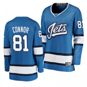 Women's Blue Jets Kyle Connor Fanatics Branded Breakaway Alternate Jersey - Sale