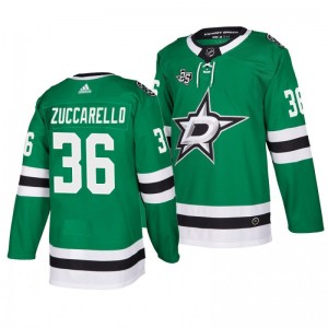 Mats Zuccarello Stars Home Adidas Authentic Jersey Green - Sale