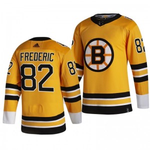 Bruins Trent Frederic 2021 Reverse Retro Gold Authentic Jersey - Sale