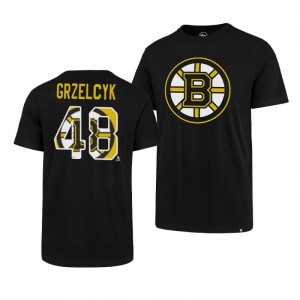 Bruins Matt Grzelcyk Super Rival Black Short Sleeve T-Shirt - Sale