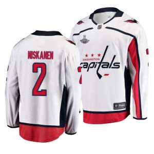 Stanley Cup Champions Matt Niskanen Capitals White Breakaway Road Jersey - Sale