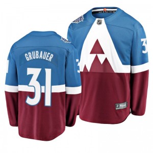 Philipp Grubauer #31 2020 Stadium Series Colorado Avalanche Breakaway Player Jersey - Blue Burgundy - Sale