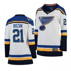 Women's Blues Tyler Bozak White Away Breakaway 2020 NHL All-Star Jersey - Sale