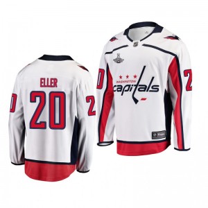 Capitals Lars Eller White 2018 Away Stanley Cup Champions Youth Jersey - Sale
