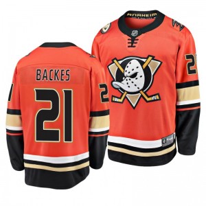 Ducks David Backes Alternate Breakaway Player Orange Jersey - Sale