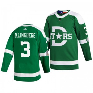 2020 Winter Classic Dallas Stars John Klingberg Green Retro Adidas Authentic Jersey - Sale