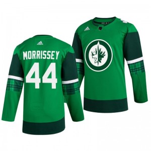 Jets Josh Morrissey 2020 St. Patrick's Day Authentic Player Green Jersey - Sale