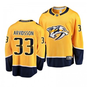 Predators Viktor Arvidsson Gold Home Breakaway Player Jersey - Sale
