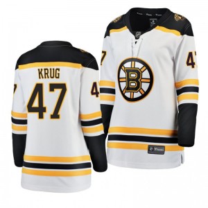 Women's Bruins Torey Krug Breakaway Away White Away Jersey - Sale