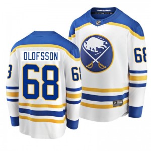 Sabres 2020-21 Victor Olofsson Breakaway Player Away White Jersey - Sale