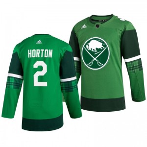 Sabres Tim Horton 2020 St. Patrick's Day Authentic Player Green Jersey - Sale
