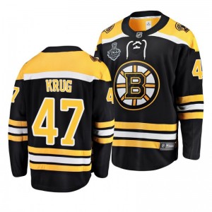 Bruins 2019 Stanley Cup Final Torey Krug Home Breakaway Black Youth Jersey - Sale