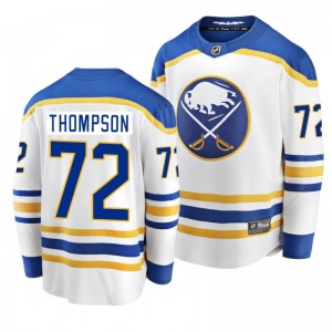 Sabres 2020-21 Tage Thompson Breakaway Player Away White Jersey - Sale