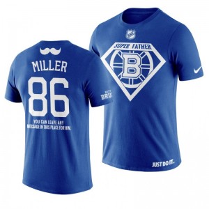 Boston Bruins Kevan Miller Navy Father's Day Super Dad T-shirt - Sale