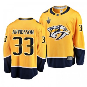 Predators 2019 Stanley Cup Playoffs Viktor Arvidsson Breakaway Player Gold Jersey - Sale