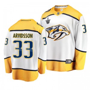 Predators Viktor Arvidsson 2019 Stanley Cup Playoffs Away Player Jersey White - Sale