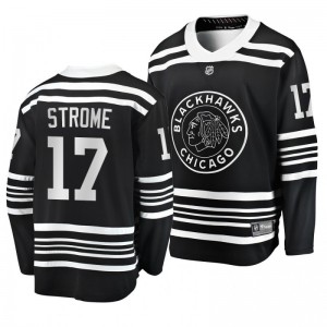 Blackhawks Dylan Strome #17 Black 2019-20 Premier Alternate Breakaway Jersey - Sale