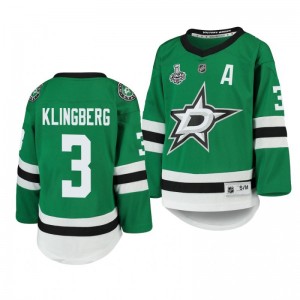 Youth Stars John Klingberg 2020 Stanley Cup Final Replica Player Home Kelly Green Jersey - Sale