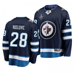 Jets Jack Roslovic 2019 Stanley Cup Playoffs Breakaway Player Jersey Navy - Sale