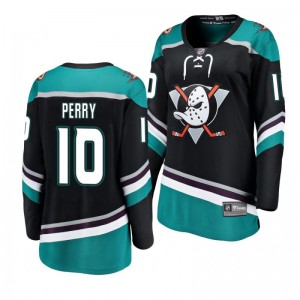 Women's Black Ducks Corey Perry Breakaway Player Fanatics Branded Alternate Jersey - Sale