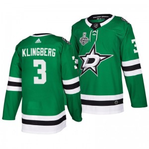 Men Stars John Klingberg 2020 Stanley Cup Final Bound Home Authentic Green Jersey - Sale