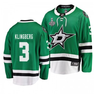 Men Stars John Klingberg 2020 Stanley Cup Final Bound Home Player Green Jersey - Sale